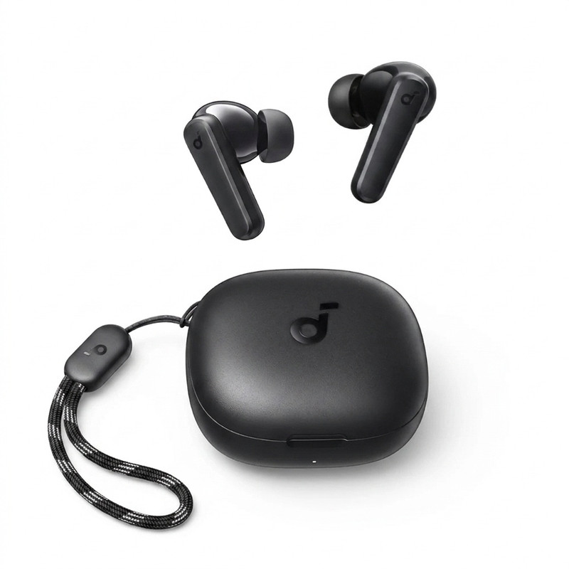 هدفون بلوتوثی انکر مدل SoundCore R50i  بدون قابلیت نویز کنسلینگ، درگاه شارژ USB Type-C، دارای فناوری AI-Enhanced Calls برای کاهش نویز و بهبود مکالمات، مقاوم در برابر رطوبت و عرق